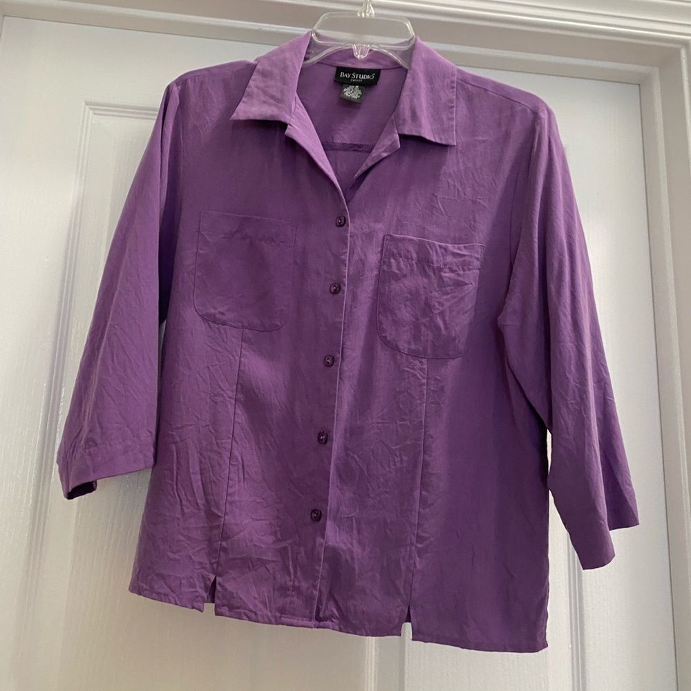 Bay Studio Career size medium purple button down